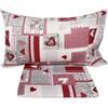 Tex family Copripiumino Tirolese Cuori "Aprica" Bordeaux - Cotone 100% Artigianale Made in Italy - Cm. 200X200