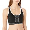 Calvin Klein Performance Reggiseno Sportivo Reversibile a Impatto Medio (Taglie Standard e Forti), Nero/Bianco, S, Nero/Bianco, S