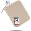 Baur since 1976 Baur portafoglio da donna piccolo - vera pelle con protezione RFID - portafoglio compatto con 6 scomparti per carte e cerniera a giro (Cerniera argento, Talpa)