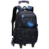 BOZONLI Nero Blu Zaino con Ruote Zaino Trolley Scuola Elementare Media Zaini Carrello Borsa da Viaggio per Ragazzi Ragazze