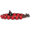VLNET | Bracciale Tamashii Originale Tibetano | pietre naturali e Calabash in Shungite | Unisex Taglia Unica | Benedetto dai Monaci Tibetani (agata rosso passione)