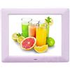 MIED Cornice per Foto Elettronica 8In Fhd Schermo Ips Anteprima Immagine Supporto Video Foto Video Music Player Calendario Appendibile,Rosa