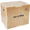 JAC&MOK Jac & Mok Plyo Box in legno, scatola pliometrica antiscivolo per esercizi di salto, piattaforma per allenamento, resistente (colore legno A. (16/14/12))