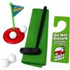 HTUK Toilet Time Potty Putter Set - Divertente mini gioco da golf per il bagno, divertente regalo per uomini, amanti del golf e feste in ufficio, gioco da bagno con mazza, palle, tappetino verde e bandiera