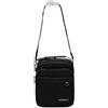 FIORDALISO Baci & Abbracci Borsello Uomo Tracolla in Nylon Impermeabile, Borsa Tracolla Uomo Piccola con Cerniera, Marsupio Uomo Tracolla Versatile ed Elegante, Borsa Uomo Tracolla Regolabile e Comoda Nera