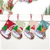 AstarFavor 4 Pezzi Calzini per Albero di Natale, Set di Calze di Babbo Natale Calzini con Stivali di Babbo Natale Sacchetto Regalo Calzini di Babbo Natale per Decorazione della Festa di Natale