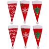 AstarFavor 9 Pezzi Mini Cappello Natalizio, Mini Portaposate Natalizio Decorazione per la Tavola delle Feste per Coprire Bottiglie di Vino Natalizie, Feste di Natale