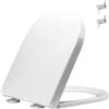 YunNasi - Sedile per WC a forma di D, chiusura rallentata, sgancio rapido e regolabile, dimensioni: 46 * 36 cm