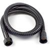 Xcel Home Tubo doccia in acciaio inox nero da 1,2 m, tubo doccia di ricambio a prova di perdite e di attorcigliamento flessibile con connettori solidi Tubo doccia a mano (Classe energetica A+)