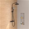 Villeroy & Boch Embrace colonna doccia con termostatico, soffione doccia Ø 230 mm, TVS108011000K5, Embrace nero opaco [Rubinetteria Bagno > Colonne Doccia]