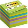 Post-it Cubo di Foglietti Adesivi, 450 Fogli, 76 x 76 mm, Colori Assortiti | per Promemoria, Pianificazione e Studio; Aderiscono e si Rimuovono senza Residui, Ideali per Organizzare e Annotare Idee
