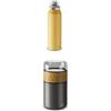alfi ENDLESS ISO BOTTLE 500ml, spicy mustard mat, thermos in acciaio + alfi ENDLESS FOOD MUG 500ml, spicy mustard mat