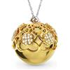 Dada Gioielli - Collana Chiama Angeli Gravidanza Novità Vestito Quadrifoglio Zirconato Catena Acciaio Regolabile 80+10+10 cm (Tutto Oro)