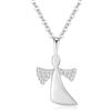 Jrêveinfini Angelo Custode Collana Bambina Argento 925, Collana Angelo Portafortuna Mamma e Figlia, Regalo Comunione Battesimo Cresima Compleanno Bambina Mamma