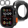 Diruite 2 Pezzi Custodia Protettiva per Apple Watch Series 11/10 42mm Case Ultra Sottile Morbido TPU Shockproof Hollowing Cover Senza Schermo,Nero,42mm