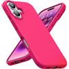 Captor Cover iPhone 16 Custodia Colorata in Silicone Liquido, Antiurto, Flessibile, Bordo Rialzato per Schermo e Protezione Fotocamera, Morbida Con Microfibra Interna per iPhone 16 Cover (Fucsia)