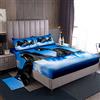 Loussiesd Lenzuola Cavallo Galoppo per Bambini e Ragazzi - Cool Black Horse Bedding Set Singolo con Angoli - Running Horse Blu e Nero