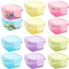 Rairsky 10 Pezzi 60ML Contenitori Ermetici per Alimenti Piccoli,Contenitori per Freezer con Coperchio in Plastica,Riutilizzabili Contenitore per Mini-frigorifero,Senza BPA Mini Contenitori per Salse,Creme,etc