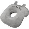 CavspkArt Cuscino da ufficio in cotone memory, grazioso cuscino con foro per le orecchie, morbido cuscino per dormire sul fianco, per donne, ragazze, bambini (Totoro grigio)