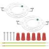 PATIKIL 130mm (5,12) Kit Staffa Montaggio Universale per Lampada, 2 Set Piastra Soffitto Rotonda con Barra Trasversale Luminosa con Vite per Lampada Parete Lampadario a Sospensione