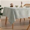 GAMUSI Tovaglia Natale Jacquard Filo Dorato Tavolo Da Pranzo Rettangolare Decorazione natalizia 140x100 cm Colore Acqua/Argento
