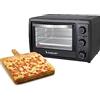 Beper 90.883 - Forno Elettrico 20 Litri, Elementi Riscaldanti in Acciaio, Doppio Vetro, Maniglia Termoisolante, Timer fino a 60 Minuti, Temperatura fino a 230°C, 3 Modalità di Cottura, Accessori