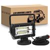 RIGIDON Faro da Ricerca Led, 13 cm 5 pollici 72W Barra Led con Calamitato | Spot Luci di Lavoro 12V 24V, Base Magnetica, Accendisigari Alluvione, Cavo 5 metri per Auto Fuoristrada Camion SUV 4x4 Barca