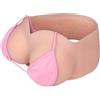 Vnmcry Forme del Seno in Silicone Petti Finti Riempito di Gel Crop Top Donna Tubo con Scollo a V Petto Finto per Uomini Crossdresser Transgender Mastectomia Protesi (Beige - B Cup Taglia L)