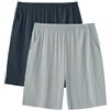 JINSHI Pantaloni Pigiama Corti Uomo Cotone Modal Pantaloncini Pigiama Corto UomoComodi Pantaloncini da Notte Casual Casa Sportivi con Tasche Grigio scuro & Nero lago Taglia XL