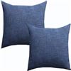 SWJ-swjssb Set di 2 Copri Federe Cuscini Divano 50x70 Copricuscino 60x60 con Cerniera,Federe Moderne per Camera da Letto Divano Decorativo Cotone e Lino Elegante Lavabile(Navy,45x45 cm Set of 2)