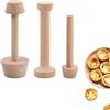 Hachera 3 Pezzis Stampi In Legno Per Crostate, Mini Doppia Stampo Per Crostate, Pasticceria Tamper Crostata, Tartelletta Pestello, Tartelletta Pestello In Legno Per Impasto Biscotti Pasticceria Pressa