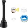 Wenyue Attacco per rubinetto girevole, Rompigetto Rubinetto Cucina 360° Gradi, Testina Spruzzatore Girevole Filtro Rubinetto Antispruzzo, Areatore Rubinetto Cucina Con Risparmio Idrico E Filtro1k