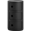 Kartell - Portaoggetti Componibili - Nero - Tecnopolimero termoplastico riciclato - Designer Anna Castelli Ferrieri