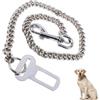 Generic Cintura di sicurezza per cani, in acciaio inossidabile, motivo cachemire, anti-masticazione, sgancio rapido, girevole a 360°, regolabile per cani di taglia media