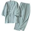 HULKAY Kimono Set 2024 - Pigiama in Cotone 100% Bicomponente, Vapore Sudato Loose Fit da Coppia
