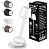 V-TAC Lampada da Tavolo senza Fili LED Dimmerabile in Alluminio - Lampada Bianca Wireless per Uso Interno ed Esterno IP54 da Casa o Ristorante - Design Elegante - Luce Bianca Calda