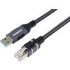 PremiumCord Cavo Ethernet da USB A RJ45 10/100/1000 mbit/s, Cat 6 FTP, da USB A Maschio A RJ45 maschio, USB 3.2 Gen 1, Robusto Cavo Intrecciato, Colore Space Gray, Lunghezza 3 m