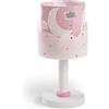 Dalber Lampada da comodino Moon, design luna e nuvole rosa