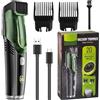 DAJASD Tagliacapelli da uomo, tutto in uno, set di 2 pettini, taglia barba impermeabile IPX6, supporta 20 lunghezze 1-20 mm, trimmer per capelli barba e peli del corpo