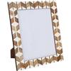 Romimex Cornice portafoto marrone beige legno resina 20 x 25 x 1 cm