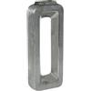 Alexandra House Living Vaso in ceramica argento 16 x 7 x 40 cm