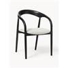 Westwing Collection Sedia con braccioli in legno di frassino con cuscino seduta Camille