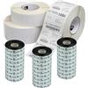 Zebra KIT 3 rotoli Z-Select 2000T + 3 Ribbon Cera-Resina