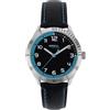 Breil, Collezione Mate, Orologio da Uomo, Orologio Solo Tempo, Sportivo e Multifunzione, con Cinturino e Quadrante Neri, Rehault e Sfera Azzurri, Chiusura con Fibbia, Diametro 37 mm, Nero e Azzurro