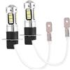 EBTOOLS Lampadina Fendinebbia H3 1 paio di lampadine HRL 4014 LED bianco per auto Fendinebbia DRL Fendinebbia H3 6500K Lampadina Super Luminosa 12V 25W adatto per lampadine h3 l