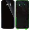 Senza Marchio (KIT) Copri Batteria + biadesivo + lente compatibile per Samsung Galaxy S7 G930F G930 Ricambio Vetro Posteriore Back Cover Retro Scocca adesivo + lente con cornice (Nero)