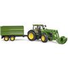 Bruder Mezzo agricolo Bruder 03155 JOHN DEERE Trattore con Rimorchio 1:16, per piccoli