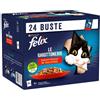 PURINA Felix Le Ghiottonerie Selezioni Deliziose Pollo/Manzo/Coniglio/Agnello - Cibo Umido Per Gatti 24X85G
