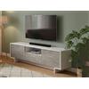 Dmora Mobile Porta TV Andromeda, Supporto per Televisione da Salotto, Credenza Bassa da Soggiorno a 2 Ante e 1 cassetto, 100% Made in Italy, 170x42h48 cm, Bianco e Cemento