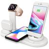XiaoMuTongABC Stazione di ricarica wireless 4 in 1, Caricatore Wireless per iPhone iWatch AirPods